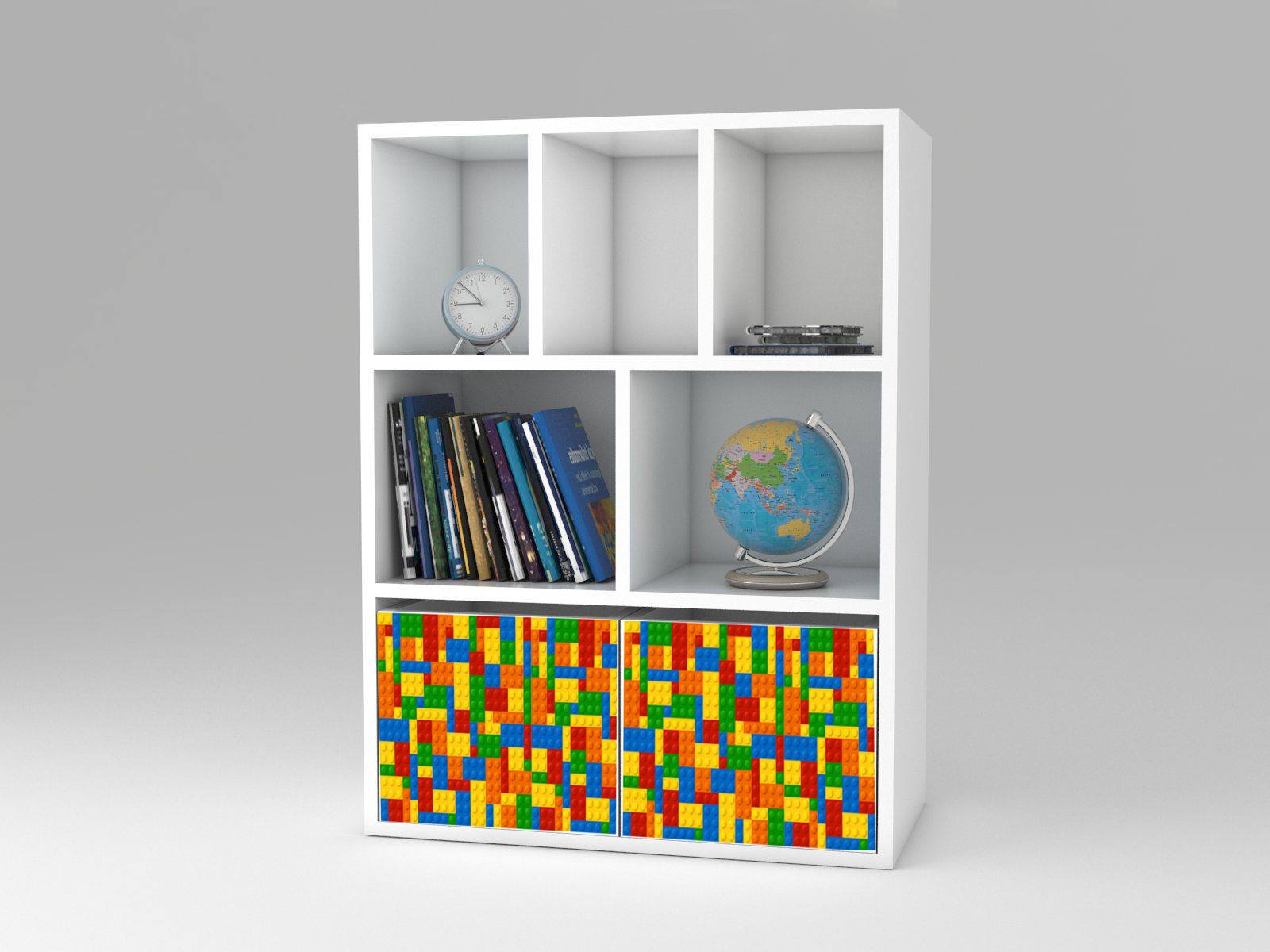 Becks regl + 2x box Legov kocky