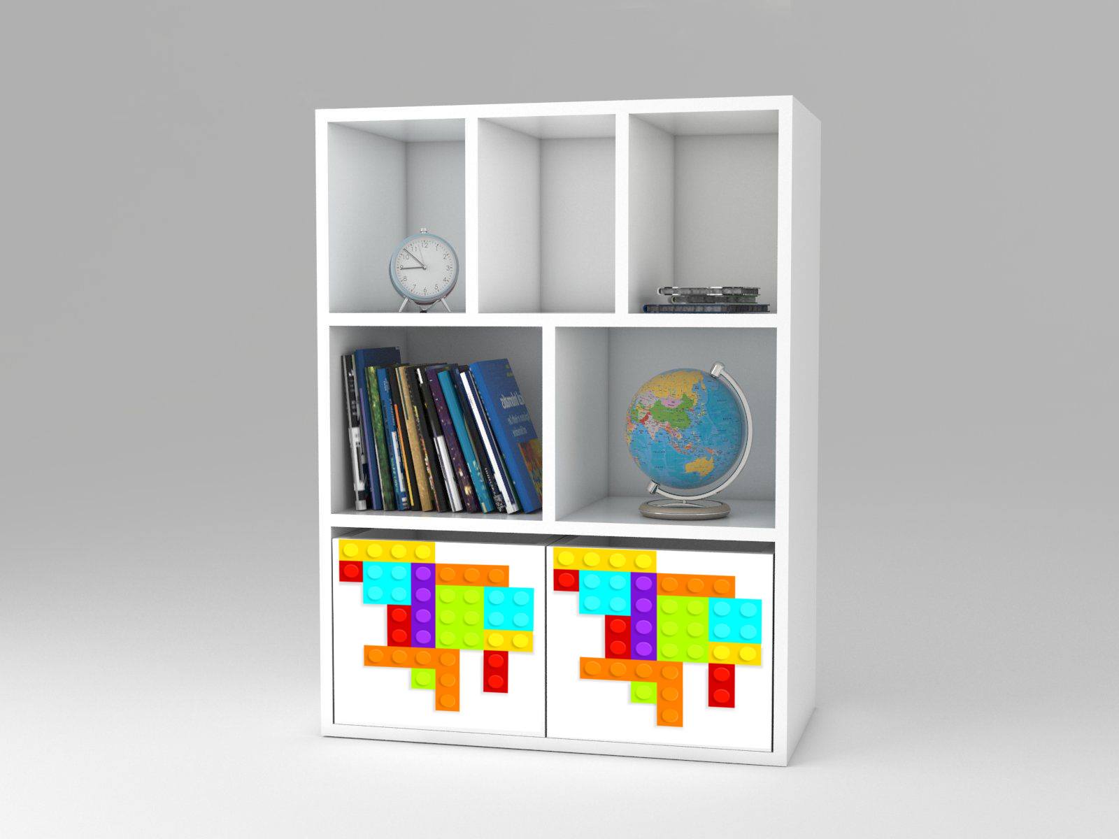 Becks regl + 2x box Legokocka