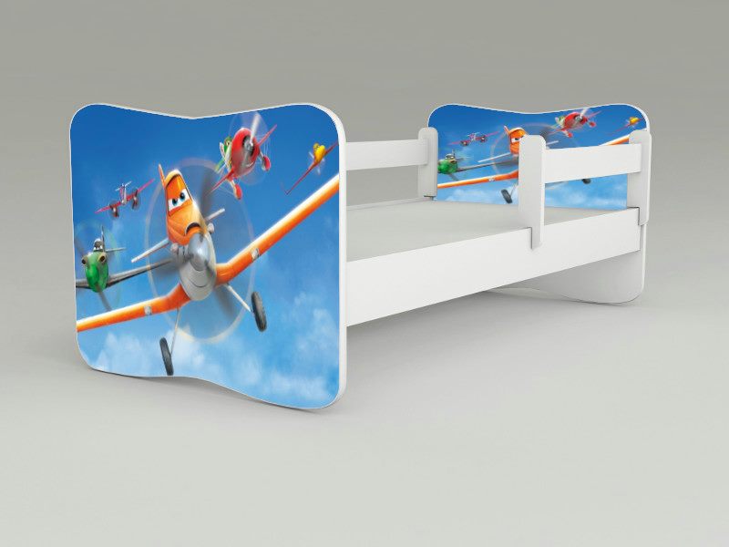 Detská posteľ s odnímateľnými zábranami Planes