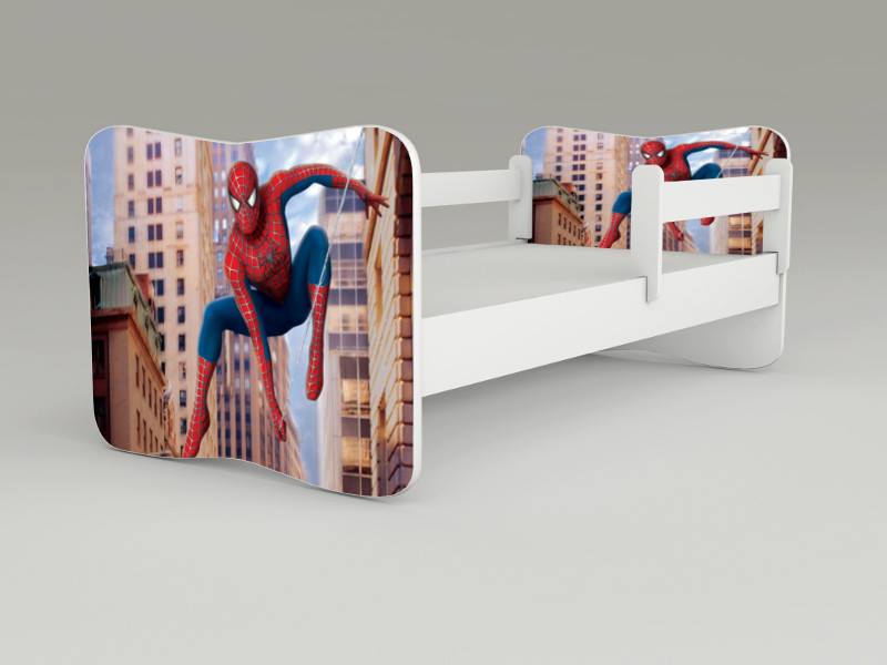 Detská posteľ s odnímateľnými zábranami Spiderman