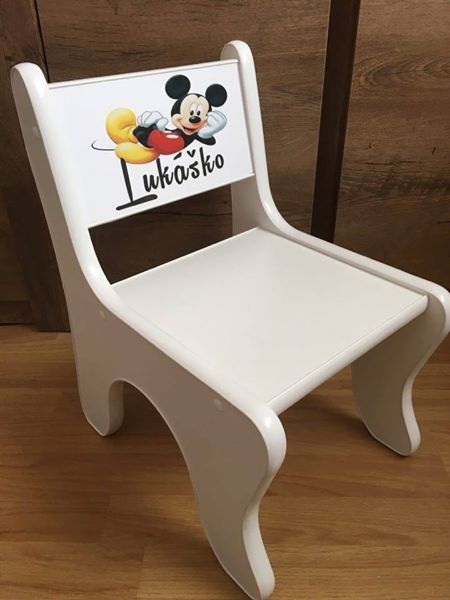 Personalizované stoličky - s menom dieťaťa - Mickey