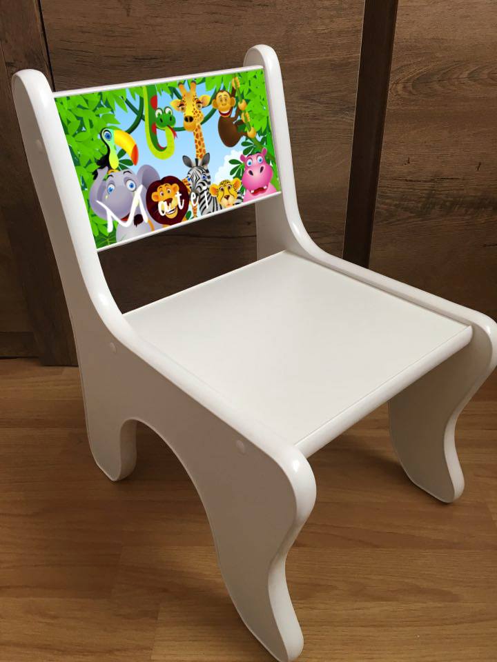Personalizované stoličky - s menom dieťaťa - Madagaskar verzia