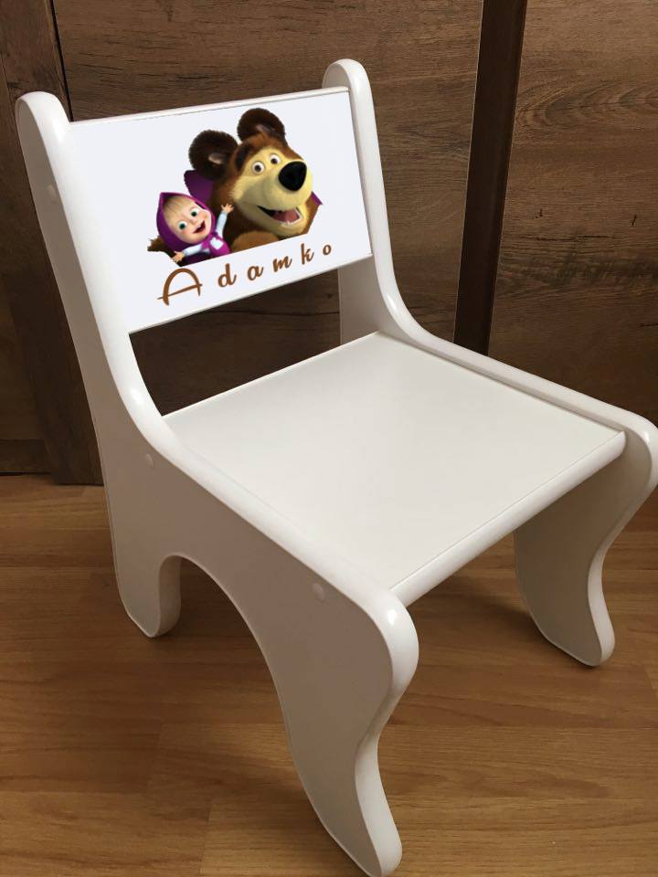 Personalizované stoličky - s menom dieťaťa - Máša verzia