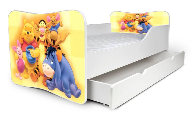 Detská posteľ + šuflík Macko Pu MP
