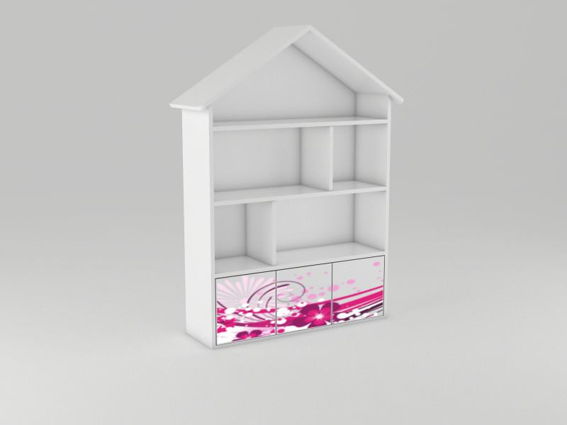 Becks domček - knižnica  Flower Pink