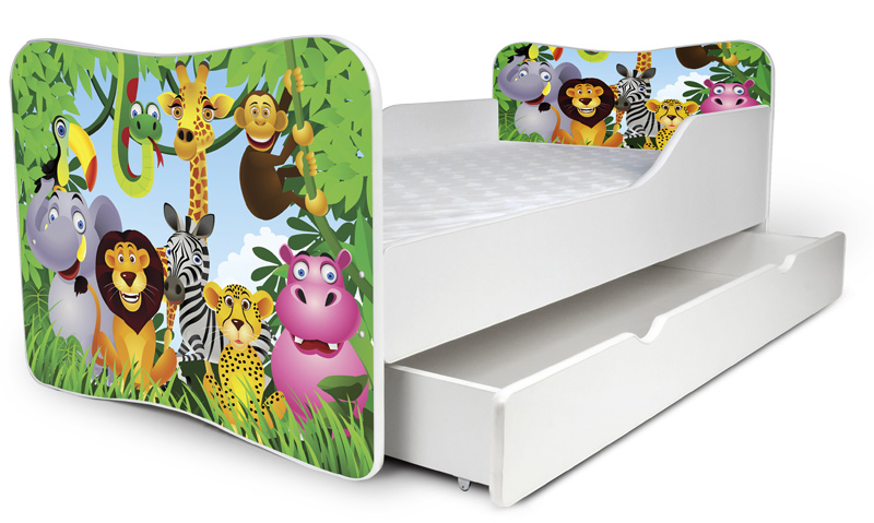 Detská posteľ Madagaskar + šuflík