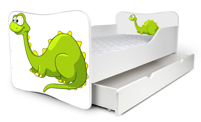 Detská posteľ Dino + šuflíky