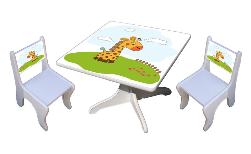 Becks stolík + 2x stolička žirafka